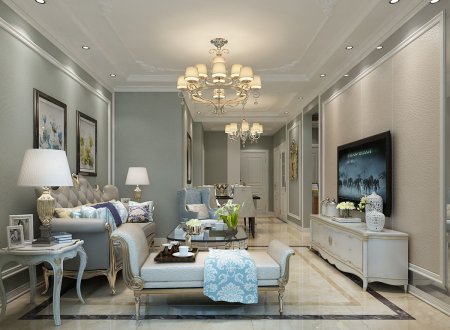 鑫江桂花園  套三 95平  歐式風(fēng)格