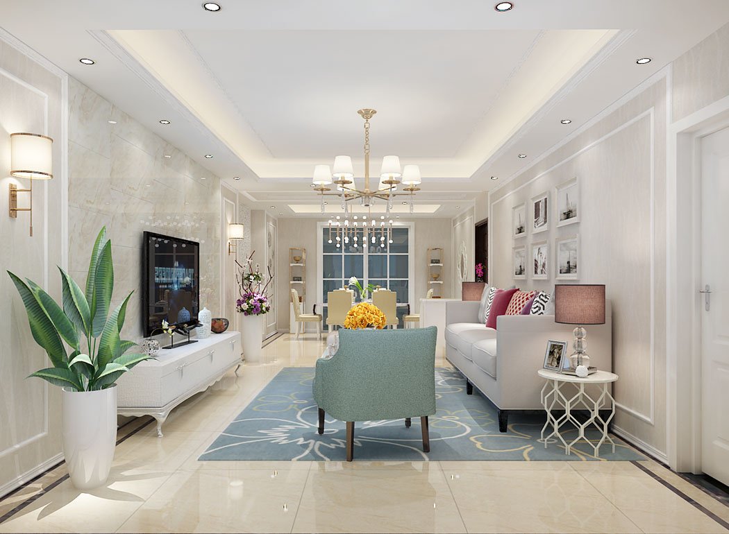 濱州國泰家園  簡歐  效果圖 (1)